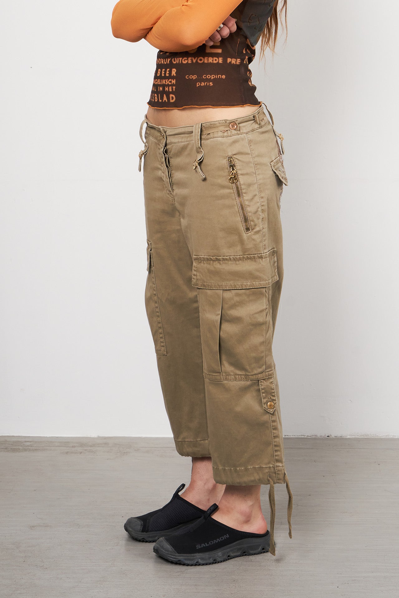 Calvin Klein Tie-Front Step-Hem Cargo Pants - Macy's | Womens capris, Step  hem, Shopping outfit